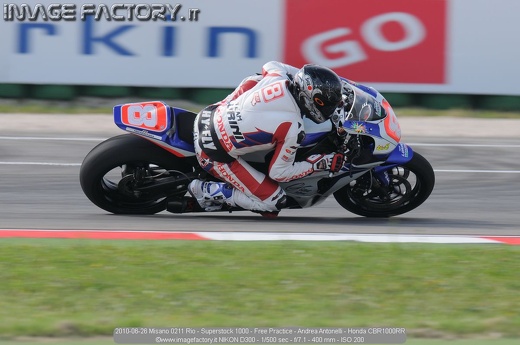 2010-06-26 Misano 0211 Rio - Superstock 1000 - Free Practice - Andrea Antonelli - Honda CBR1000RR